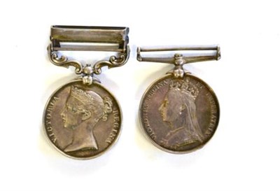Lot 5 - A Pair of Victorian Medals, comprising India General Service Medal, with North West Frontier clasp