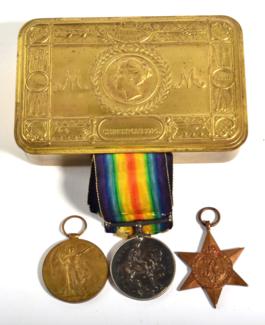 Lot 8 - A First World War Pair, comprising British War Medal and Victory Medal, awarded to R-22129 PTE...