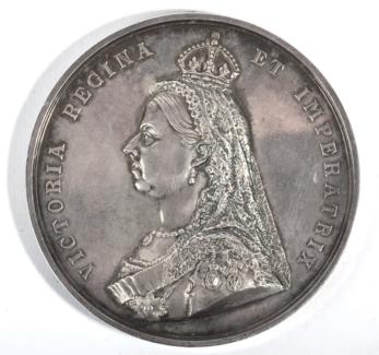 Lot 11 - A Historic Medal - Golden Jubilee of Queen Victoria 1887, the obverse with a crowned and veiled...