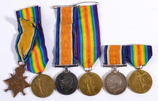 Lot 18 - Two First World War Pairs, each comprising British War Medal and Victory Medal, awarded to:-...
