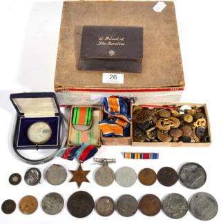 Lot 26 - A Second World War Pair, of 1939-45 Star and War Medal, with Army Council posthumous medal slip...