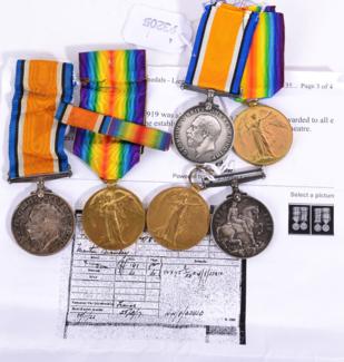 Lot 29 - Three First World War R.A.M.C. Pairs, each with photocopy of Medal Index card and comprising...