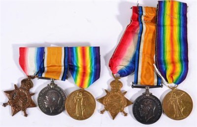 Lot 36 - Two First World War R.A.M.C. Trios, each comprising 1914-15 Star, British War Medal and Victory...