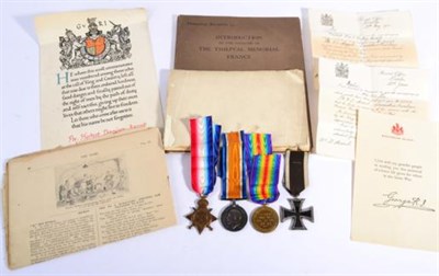 Lot 92 - A First World War Trio, comprising 1914-15 Star, British War Medal and Victory Medal,...