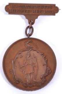 Lot 94 - American Civil War - a Massachusetts Minute Men 1861 Medal, awarded to JOSEPH S....