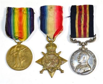 Lot 102 - A First World War Gallantry Trio, comprising Military Medal, to 290801 PTE.J.PURVIS. 2/10...