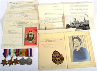 Lot 104 - A Second World War Naval Group of Five Medals, awarded to MX84745 Peter Smith, comprising...