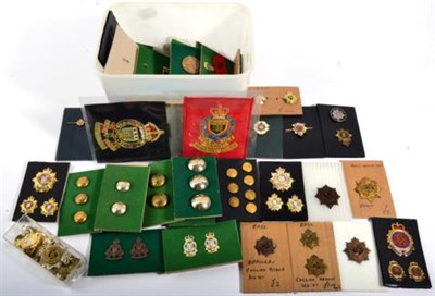 Lot 113 - Royal Army Ordnance Corps:- a collection of approximately forty two various cap and collar...