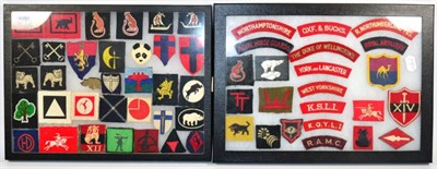 Lot 119 - A Collection of Forty Six Cloth Formation Badges and Eleven Shoulder Titles, embroidered and...