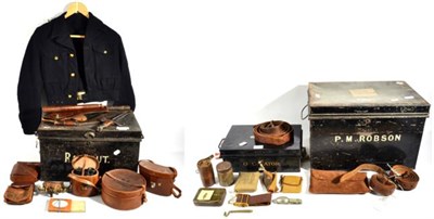 Lot 134 - A Quantity of First and Second World War Militaria, including a Naval Officer's blue working...