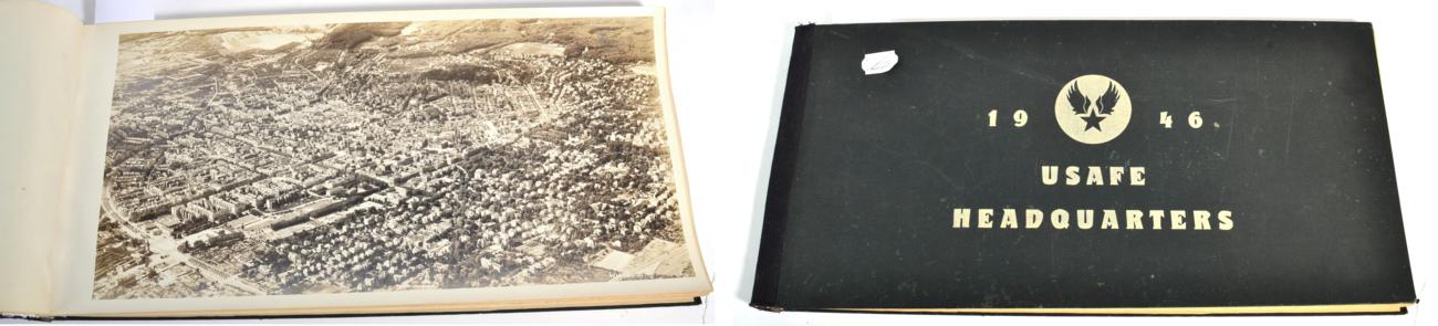 Lot 143 - United States Air Force in Europe (U.S.A.F.E.), an album of sixteen large format aerial photographs