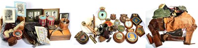 Lot 148 - A Collection of Militaria, including horsehair plumes and manes for helmets, two sabretaches in...