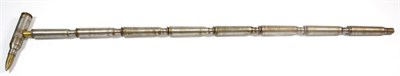 Lot 160 - A Steel and Brass Walking Stick, made from nine .5 calibre cartridges, 88cm
