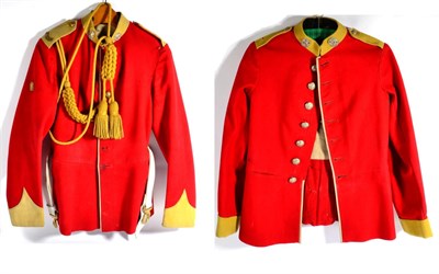 Lot 226 - A Late Victorian/Edwardian Scarlet Tunic to a Bandsman, the Border Regiment, with yellow...