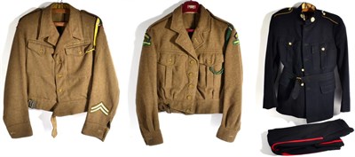 Lot 227 - The Border Regiment:- an OR's No.1 Blues jacket with white metal collar badges and staybrite...