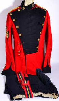 Lot 237 - A First World War OR's Scarlet Wool Dress Tunic to the 16th Queen's Lancers, double breasted...