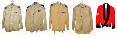 Lot 238 - An Army Khaki Drill Jacket, George VI, with rank badges to a Lieutenant Colonel, with Royal...