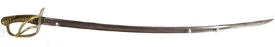 Lot 303 - A 19th Century German Cavalry Sword, the 91.5cm single edge slightly curved steel blade with a...