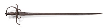 Lot 304 - An English Rapier, possibly early 17th Century, the 91cm diamond section double edge steel...