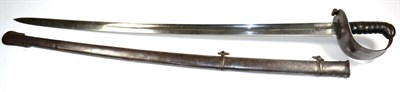 Lot 306 - A Victorian 1821 Pattern Cavalry Trooper's Sword, with 90cm single edge plain fullered steel blade