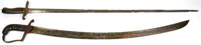 Lot 315 - A 1796 Pattern Light Cavalry Officer's Sword, the 73cm curved fullered steel blade originally...