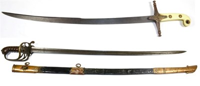 Lot 316 - A Victorian 1827 Pattern Infantry Sword, with 72cm single edge fullered steel blade, the brass...