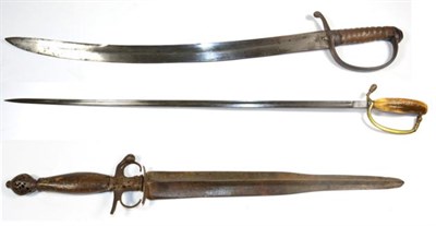 Lot 317 - A Victorian Constabulary Type Hanger, with 57.5cm single edge curved fullered steel blade,...