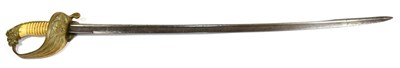 Lot 326 - An Imperial German Naval Sword, the 72.5cm quill back steel blade etched with a fouled anchor,...