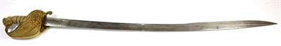 Lot 327 - A British 1827 Pattern Naval Officer's Sword, the 79cm quill back steel blade faintly etched a...