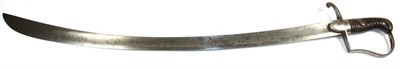 Lot 337 - A British 1796 Pattern Light Cavalry Officer's Sword, the 80cm broad slightly curved and...