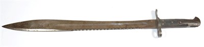 Lot 346 - A Rare British 1871 Pattern Elcho Bayonet for the Martini Henry Rifle, the broad saw-back leaf...