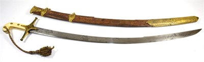 Lot 363 - A Victorian Mameluke Officer's Sword to the 9th Lancers, the 78cm single edge curved steel...