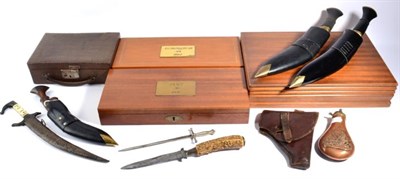 Lot 407 - A Modern Teak Pistol Case, with brass plaque engraved COLT .36, 1861; a Similar Leatherette...