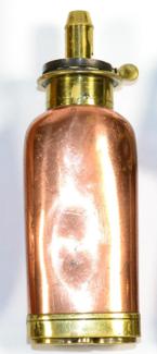 Lot 410 - A 19th Century Copper Combination Flask by G & J W Hawksley, Sheffield, of shouldered...