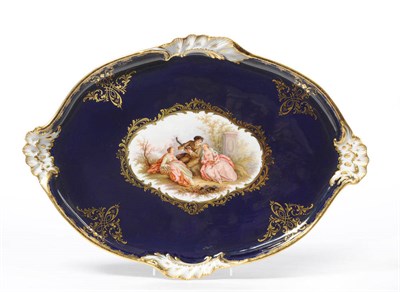 Lot 176 - A Meissen Porcelain Oval Tray, late 19th/early 20th century, with shell moulded handles to the...