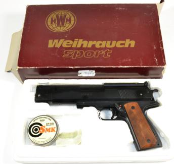 Lot 417 - PURCHASER MUST BE 18 YEARS OR OVER A Weihrauch Sport HW 45 .177 Calibre Air Pistol, numbered...