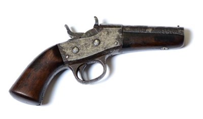 Lot 423 - A Remington Rolling Block Pistol, of 11.7mm obsolete calibre, the 11cm cut-down rifled steel barrel