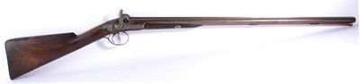 Lot 463 - A 19th Century Double Barrel Percussion Sporting Gun, the 76cm browned twist barrels numbered...