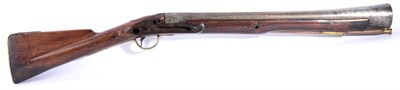 Lot 465 - A Late 18th/Early 19th Century Flintlock Blunderbuss, the 59cm steel barrel octagonal at the...