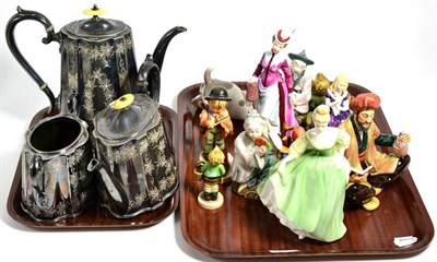 Lot 201 - A quantity of china; Goebel figures; a Royal Doulton figure Omar Khayyam HN2247; and a three...