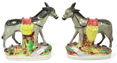 Lot 203 - A pair of Staffordshire mules