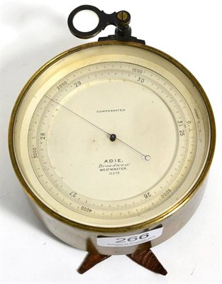 Lot 266 - An aneroid barometer, signed Adie Broadway, Westminster