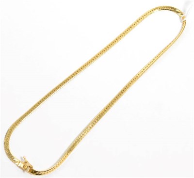 Lot 285 - A herringbone chain necklace, length 40.5cm, 15.4g