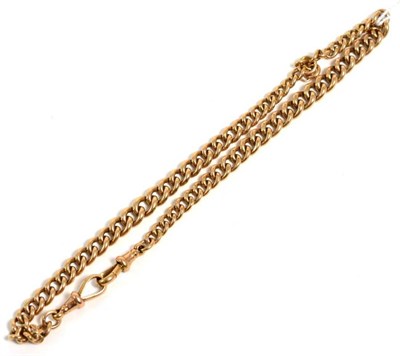 Lot 320 - A 9 carat gold curb link necklace, 50.4g