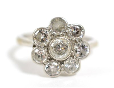 Lot 345 - An early twentieth century diamond cluster ring, stated diamond weight 2.10 carat...