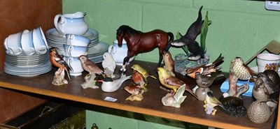 Lot 370 - A Beswick horse; Border Fine Art limited edition group ''Ebb and Flow'' 136/2500 with...