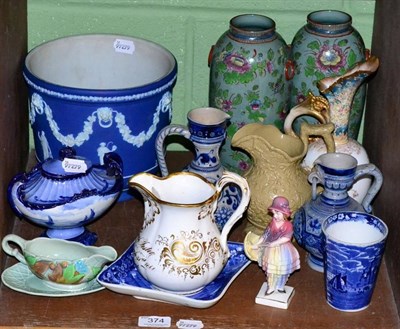 Lot 374 - Decorative ceramics including a Doulton Burslem ewer, Royal Crown Derby, Clarice Cliff,...