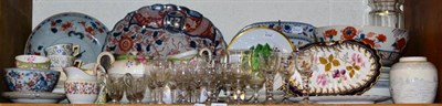 Lot 400 - A group of ceramics including Japanese Imari, a Royal Doulton teaset, a pair of Copelands China...