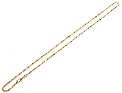 Lot 428 - A faceted link guard chain, with 9 carat gold clip, 25.2g