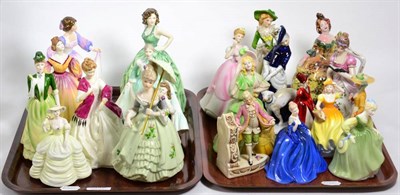 Lot 446 - A collection of Royal Doulton; Coalport; and other figures